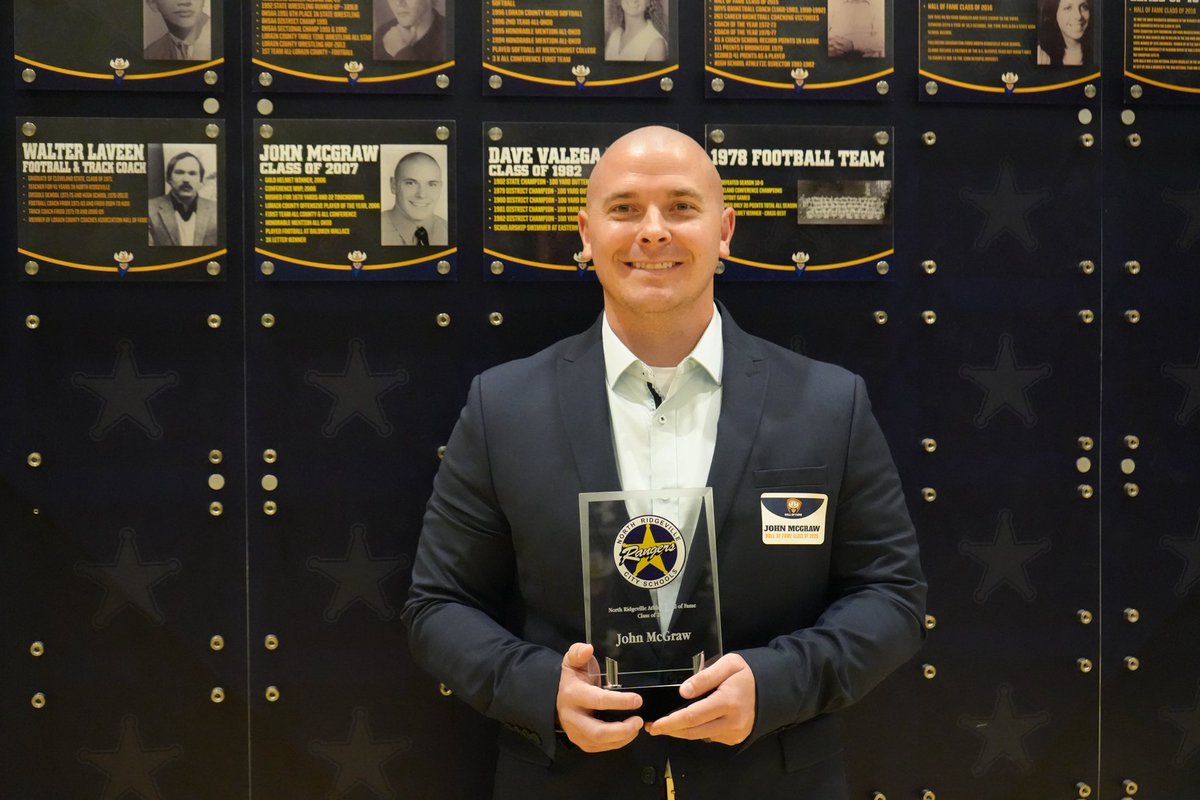 NRRangerFootba1's tweet image. The North Ridgeville Athletic Department inducted their class of ‘25 last night. Congrats to Walt Laveen, John McGraw, the undefeated team of 1978, and the rest of the inductees! @NR_Rangers @NRCSRangers