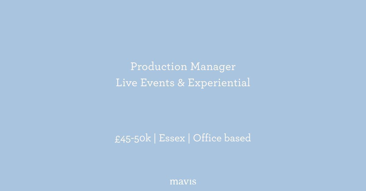 hellomavis_'s tweet image. Love live events &amp;amp; hands-on production? 🎉

We’re looking for a Production Manager in Essex to run builds, installations &amp;amp; immersive experiences. 

Apply now: hellomavis.com/job/production… 

#LiveEvents #ExperientialMarketing #EventJobs #ProductionManager