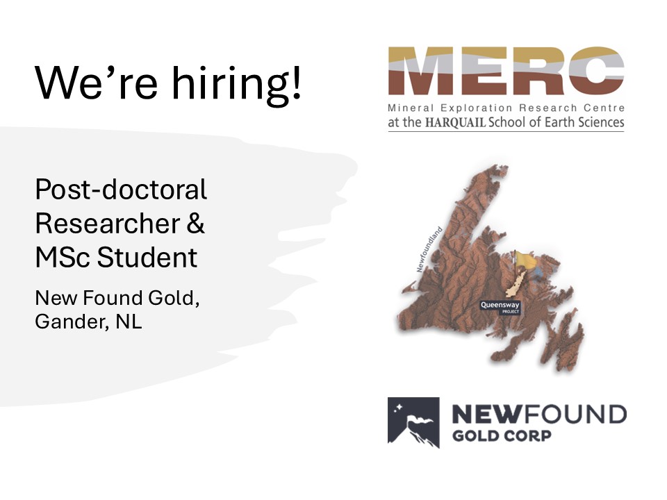 We have a new MSc #Geology project ready to go &amp;
<a href="/MERC_Geoscience/">Mineral Exploration Research Centre</a> is seeking a post-doctoral researcher for a project w/ gov't geological surveys &amp; <a href="/newfoundgold/">New Found Gold Corp.</a>!⚒️hes.laurentian.ca/careers_postin…
#geoscience #hiring #ApplyNow #gradstudies #research #mineralexploration #NFG
<a href="/LaurentianU/">Laurentian University - Université Laurentienne</a>