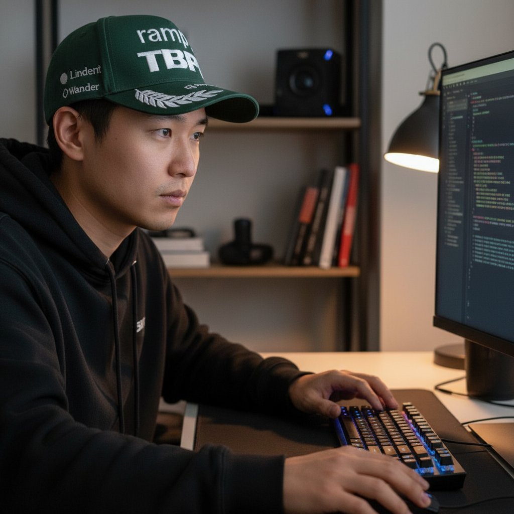 Otro usuario subió una foto de la gorra de TBPN y pidió "una foto de un hombre asiático usando esto mientras programa".
