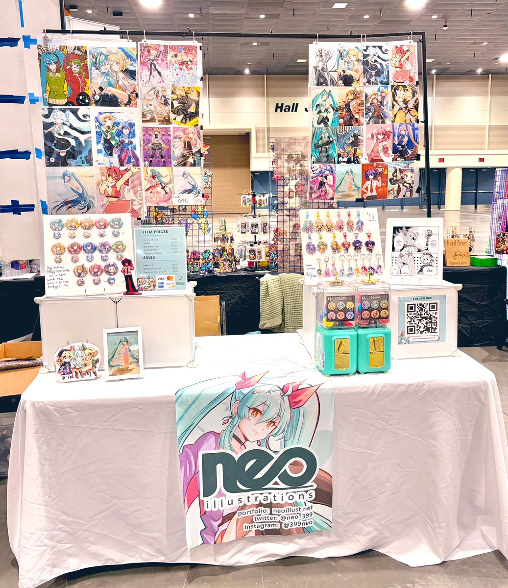 All set up for Nostalgia Con in New Orleans in Hall J, Booth A12 💚