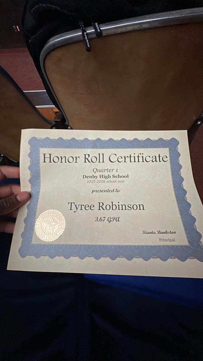 Ty6Robinson's tweet photo. STUDENT ATHLETE!!!! #denbyfootball #GoTars https://t.co/srTNMTRxam