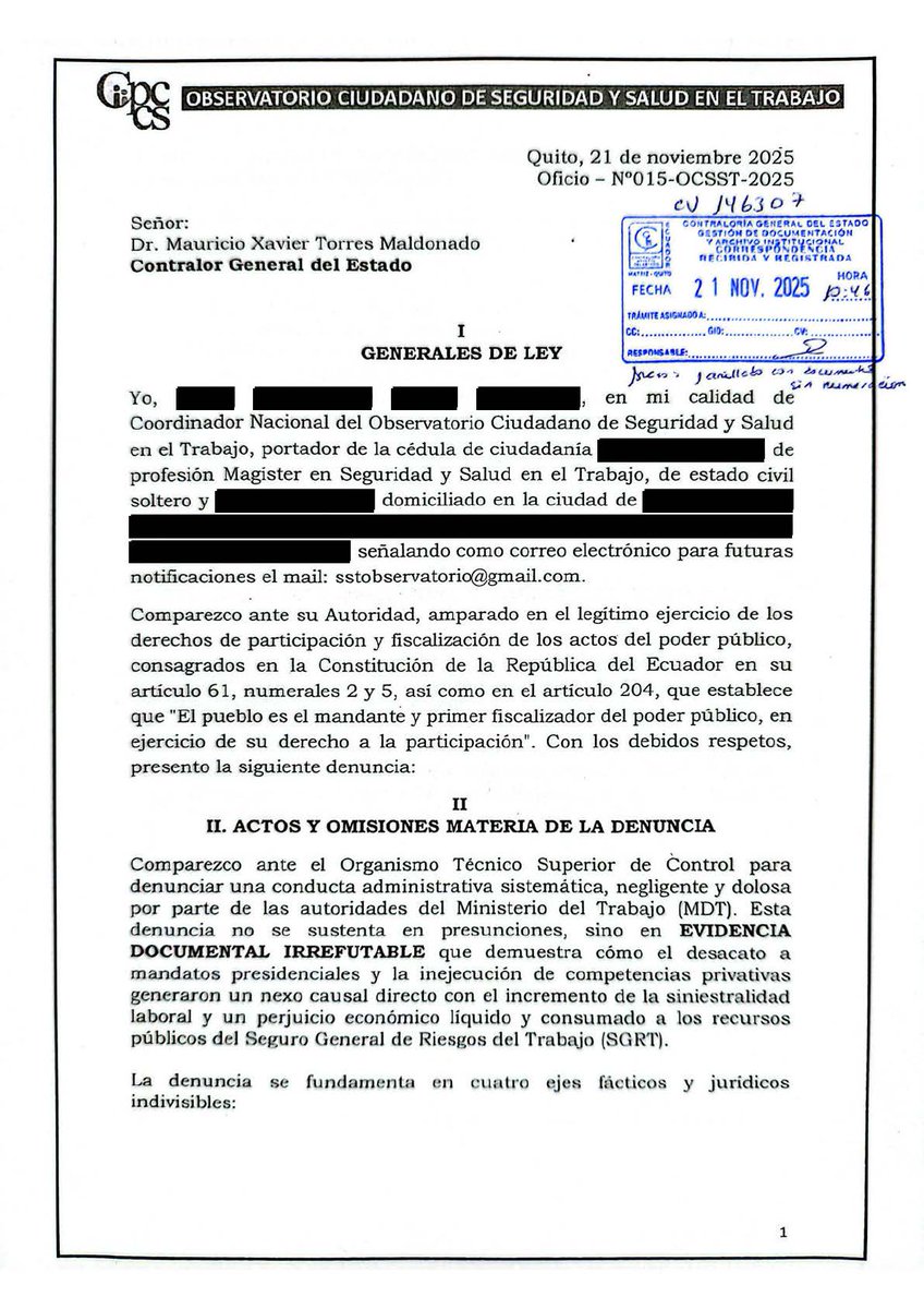 OBSERVATORIO CIUDADANO DE SEGURIDAD Y SALUD tweet media