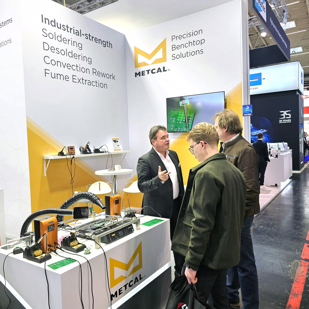 MetcalSoldering's tweet image. &quot;Danke&quot; to everyone at #productronica2025! PLEASE let us know if you have any more questions, or if we can help with your #Soldering, #Rework, and #FumeExtraction challenges in ANY WAY!
Best - #TeamMetcal