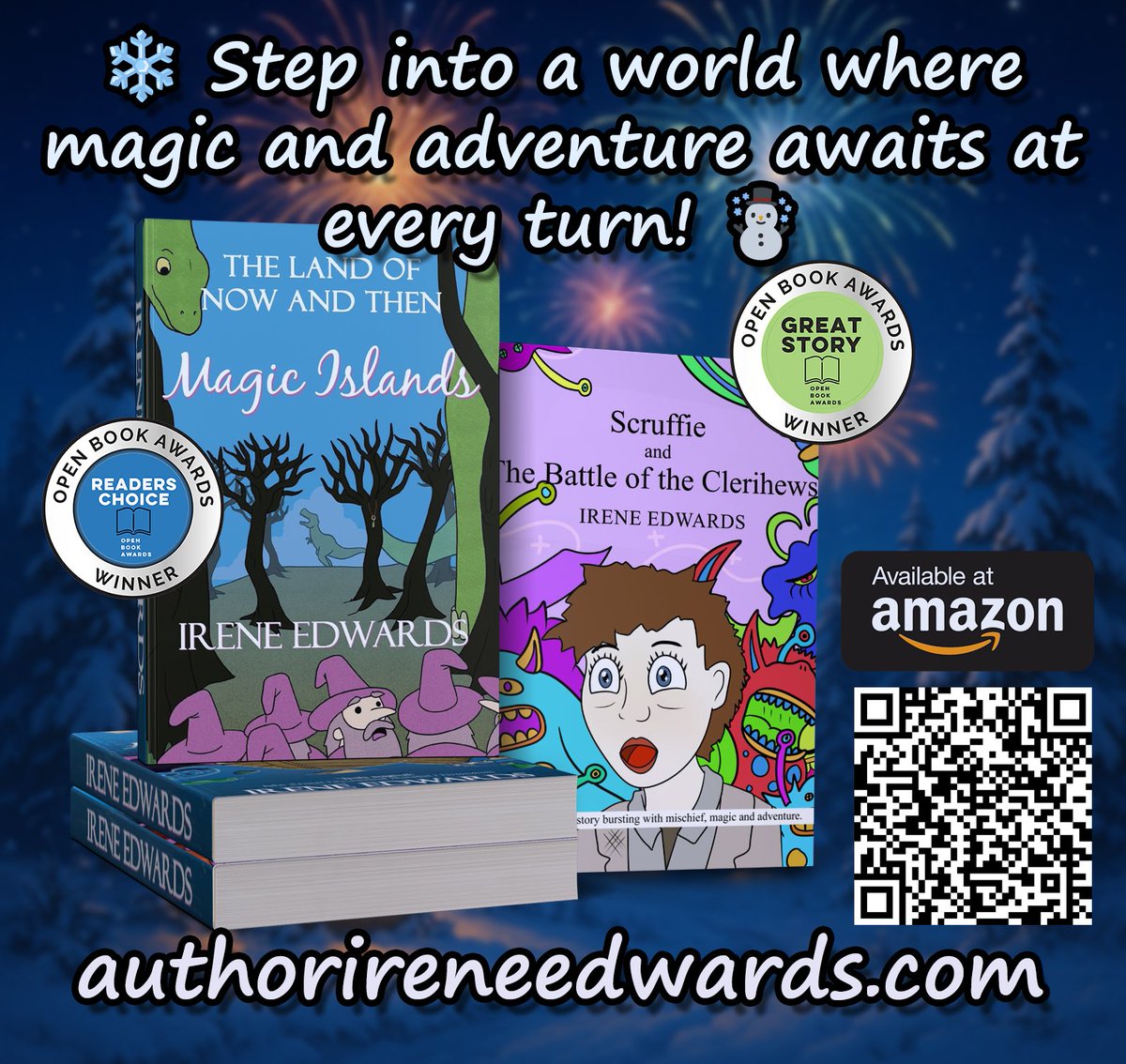 IreneEd77865554's tweet image. ❄️✨ Let the magic of winter whisk you away!

✨Discover Scruffie and The Battle of the Clerihews and the Magic Islands series today! 🏴‍☠️💫

authorireneedwards.com/Books/

#kidsbooks #readingforkids #awardwinning #adventure #indieauthors