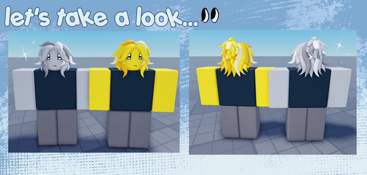 astertude's tweet image. HII! another ugc drop here are some hairs heh. comes in yellow and gray this time!!
gray - roblox.com/catalog/946494…
yellow - roblox.com/catalog/121454…