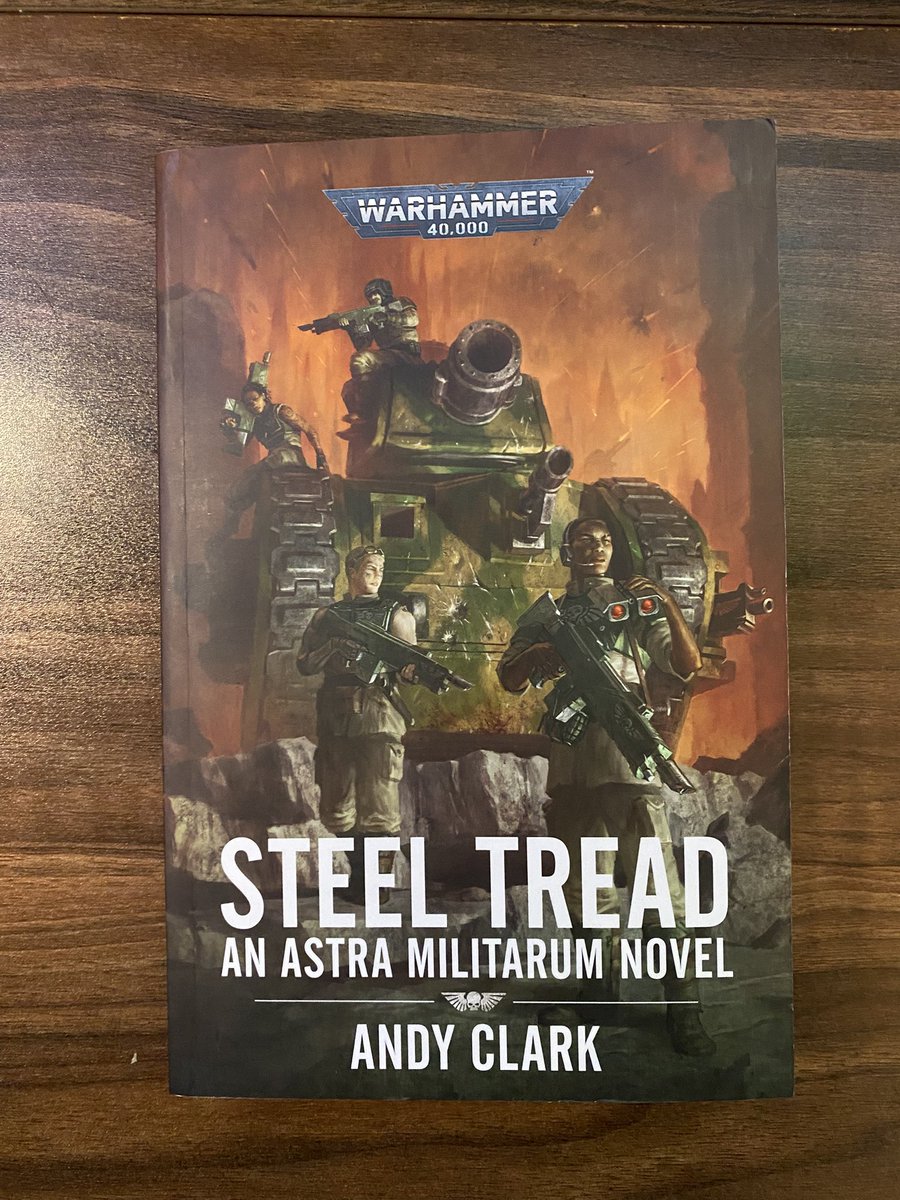 track_of_words's tweet photo. Iโve had STEEL TREAD on my shelf for ages, and finally picked it up a couple of days ago. Blasted through it in no time, and loved it! This really just confirms that the โAstra Militarumโ series is easily the most consistently excellent #BlackLibrary series going right now. https://t.co/4xP94BbDmZ