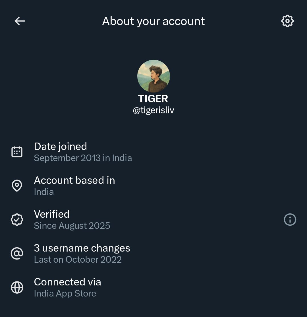 tigerisliv's tweet photo. You can see my joining date and yet i still changed username 3 times only. And also you can see an Account based country. https://t.co/65Y8a15Mns