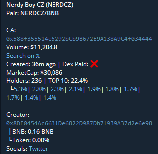founder128311's tweet photo. 🚀 #NERDCZ Market Cap is flying!
Already X10 from my call 📈 – not the final top!
👉 CA: 0x588f355514e5292bcb9b672e9a138a9c4f034444
👉 Join: https://t.co/lawzpvtmO2
⏳ Hold tight – the next big pump is coming!
#Solana #SOL #memecoin #dogwifhat #BONK #PEPE https://t.co/pVXa1vyNMe