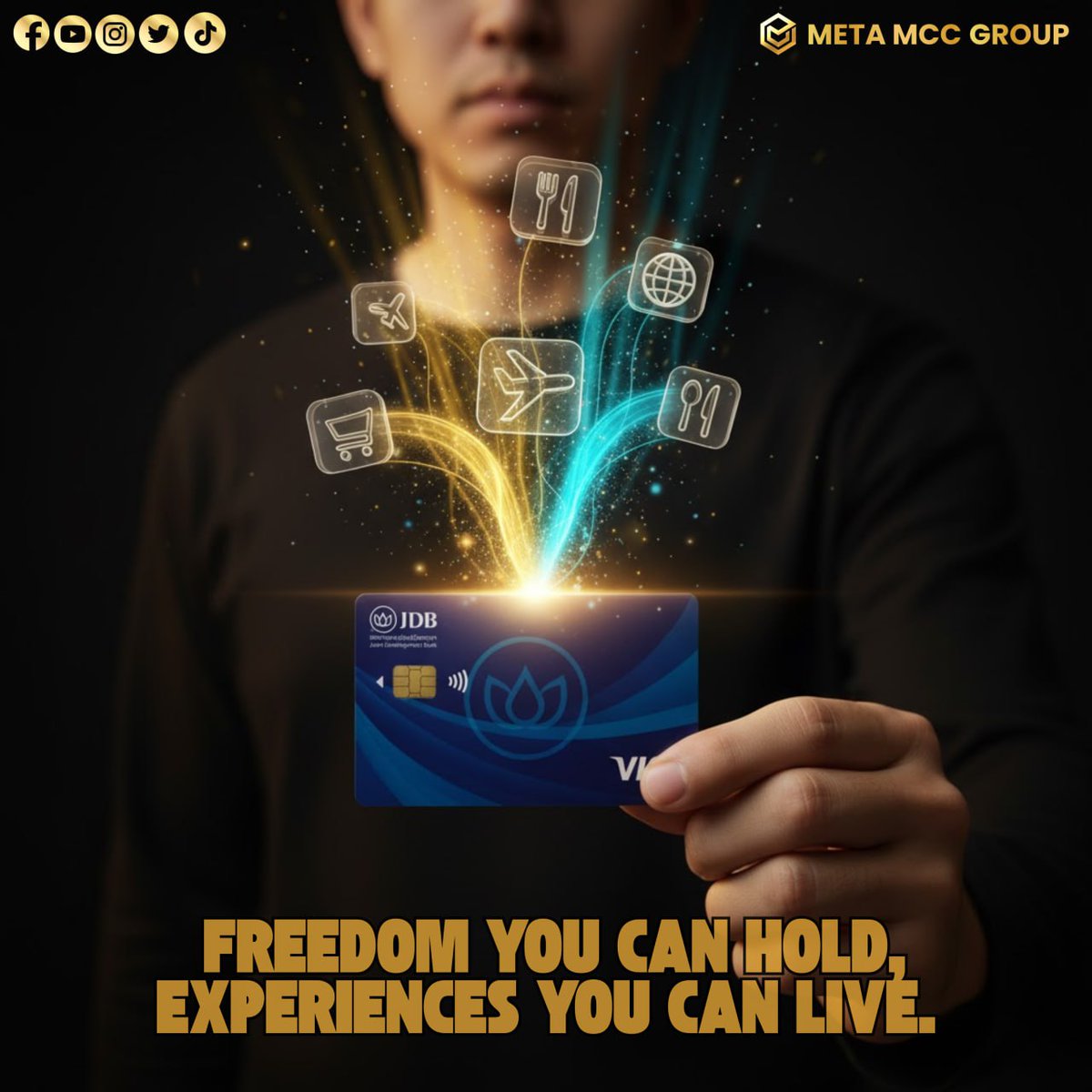 MetaCardNetwork's tweet image. Unlock dining, travel, shopping, and global spending with the Meta MCC Visa Card — apply now and turn your digital funds into real-life experiences. 💳✨🌍

#MetaMCCCard #DigitalFreedom #CryptoToCash #ExperienceMore #VisaPowered #SmartPayments #GlobalSpending #ApplyNow