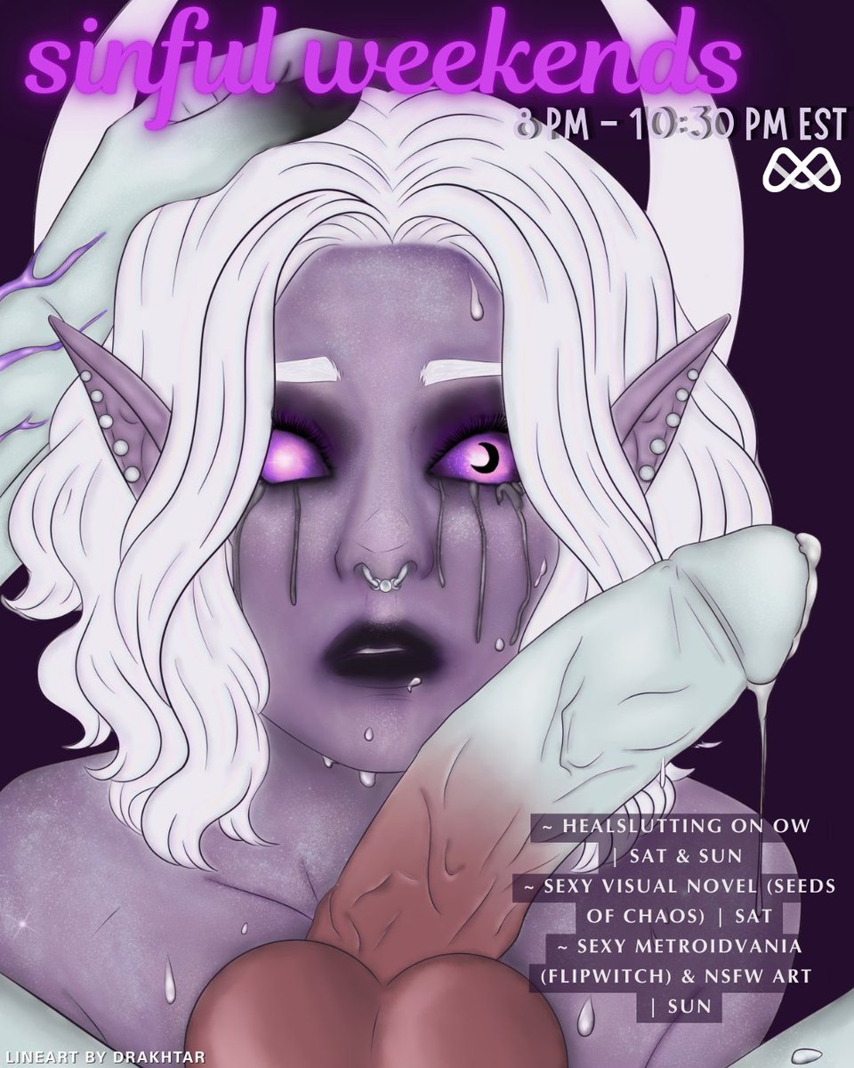 starfallsin's tweet photo. Who's ready for another sinful weekend? I know I most definitely am~ 

Join us for some slutty fun 8 PM EST Saturday and Sunday on @thejoysticktv (starfallsin)! 

#sinfulstreams #dndtuber #lewdtuber #joystick #lewdstream #lewdgaming #healslut #seedsofchaos #flipwitch https://t.co/2zfYzzZGNT