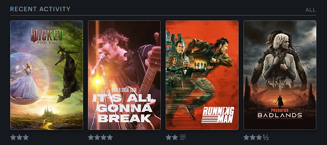 I'm back to watching movies!! #lastfourwatched #LetterboxdFriday