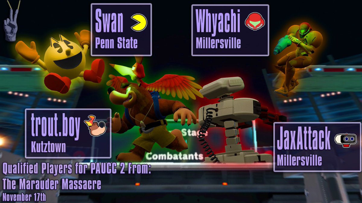 For our final batch, congratulations for making PAUCC 2 finals from Marauder Mayhem!
<a href="/Swanssbu/">Swan</a> 
JaxAttack
@sailorwhyachi.bsky.social
<a href="/BluArrow4505/">trout.boy</a>

🏆Good luck to everyone participating! 💪