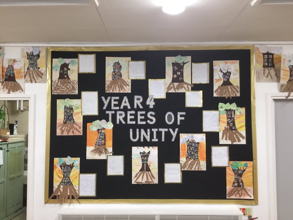 Year 4s final pieces for their spirited art work, proudly displayed 😀