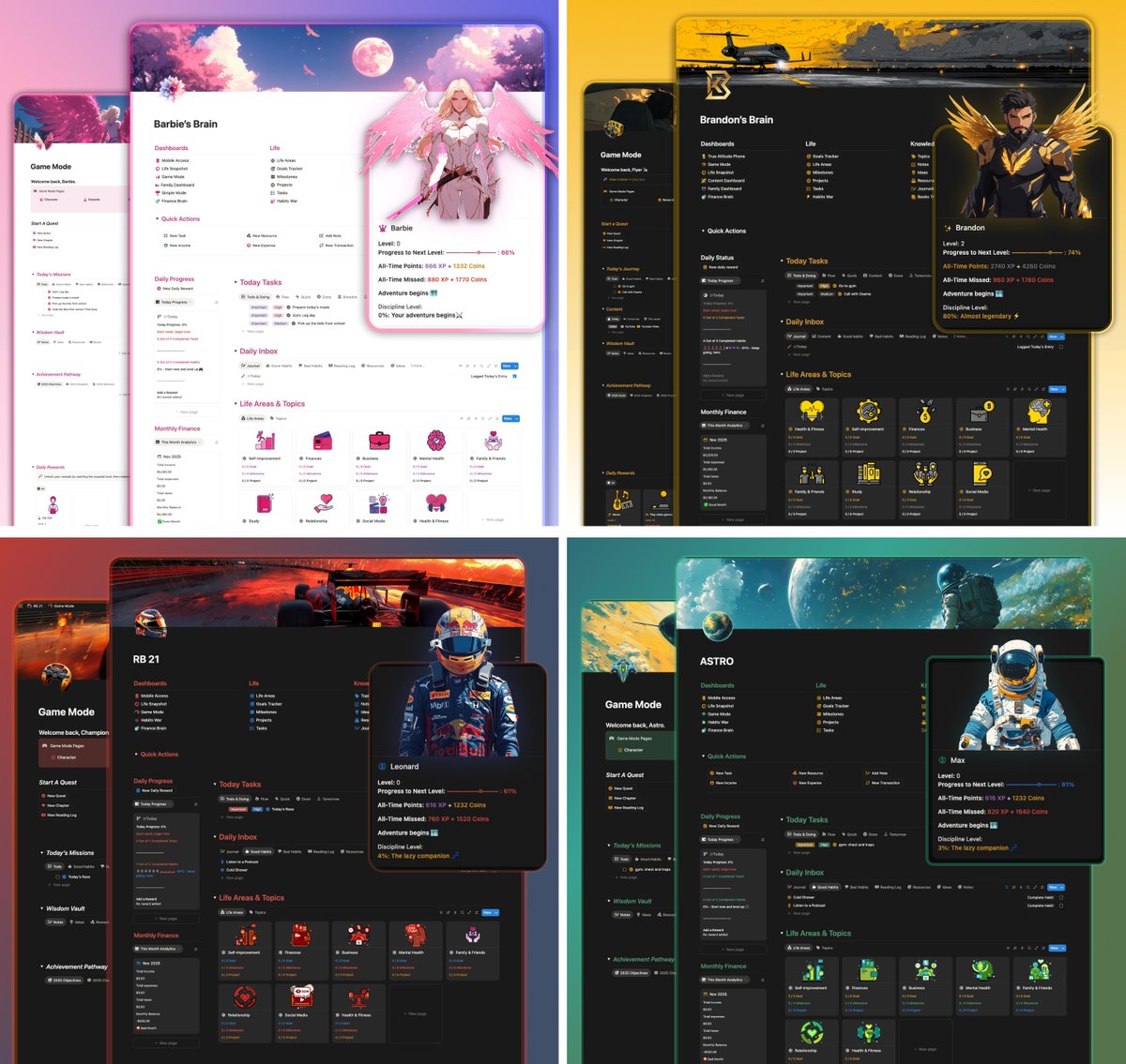 osama_latrache's tweet image. We&apos;re now open for Custom Second Brain 6.0 🧠 Builds.

If you want your own personalized system, theme, workflow, Game Mode, and style, we can now build it for you.

From aesthetic revamps to full family or team setups… everything is possible.