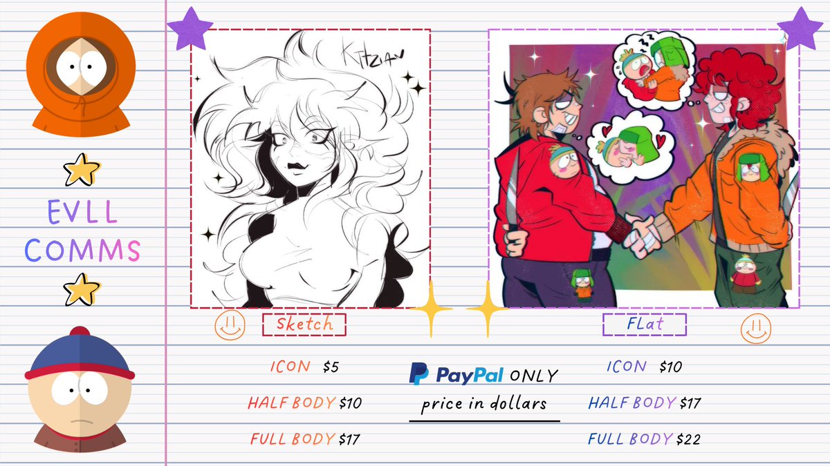 infraared__'s tweet image. Here&apos;s my board finally! If you&apos;re interested, please send me a message.
I adapt to any style💖

#commissionsopen #SouthPark #SonicTheHedgehog #TMNT #rottmnt