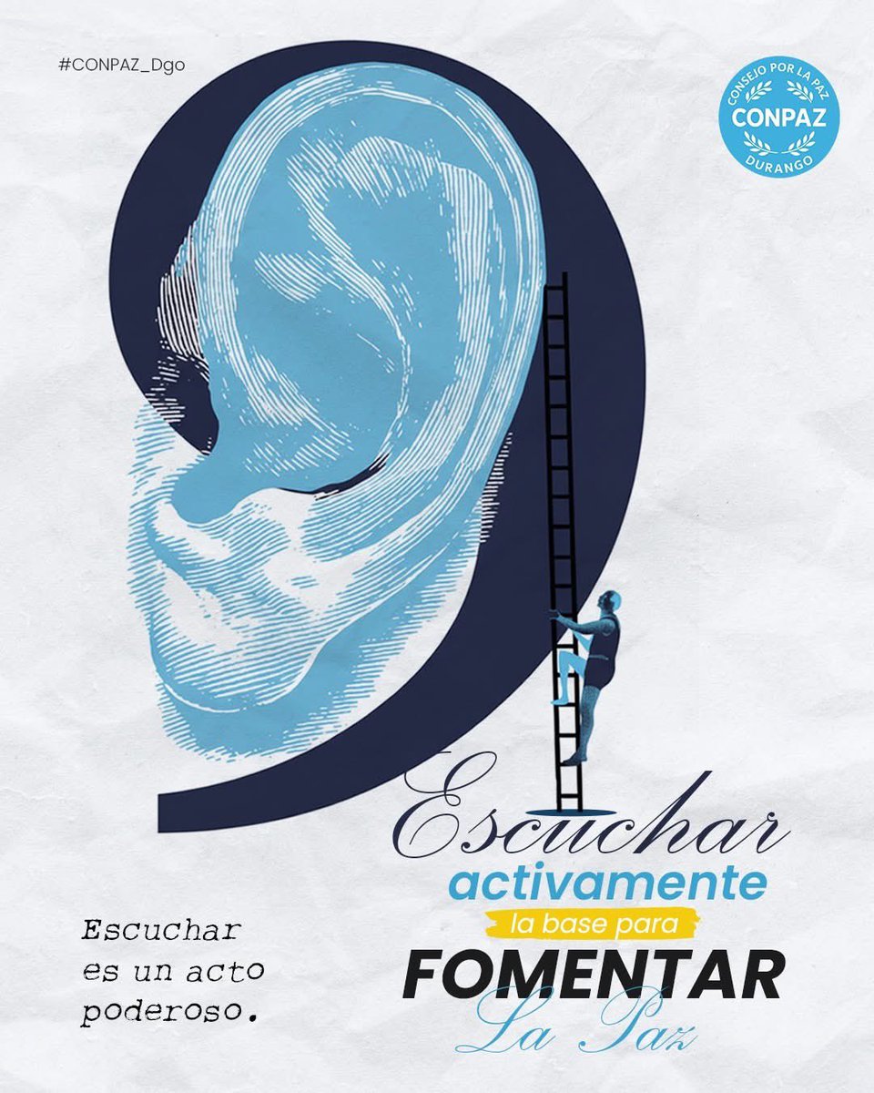 ConsejoPazDgo's tweet image. 👂 Escuchar es un acto poderoso.
Aprende a hacerlo con atención y empatía en solo 3 pasos...

1. Mirar a los ojos 👀
2. No interrumpir 🫶
3. Responder desde la empatía 💬

Cuéntanos ¿Qué te cuesta más al escuchar?