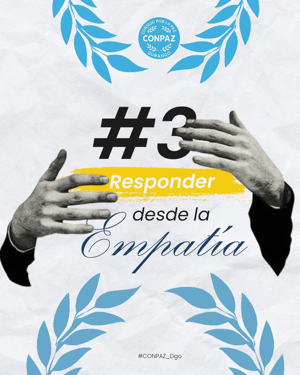 ConsejoPazDgo's tweet image. 👂 Escuchar es un acto poderoso.
Aprende a hacerlo con atención y empatía en solo 3 pasos...

1. Mirar a los ojos 👀
2. No interrumpir 🫶
3. Responder desde la empatía 💬

Cuéntanos ¿Qué te cuesta más al escuchar?