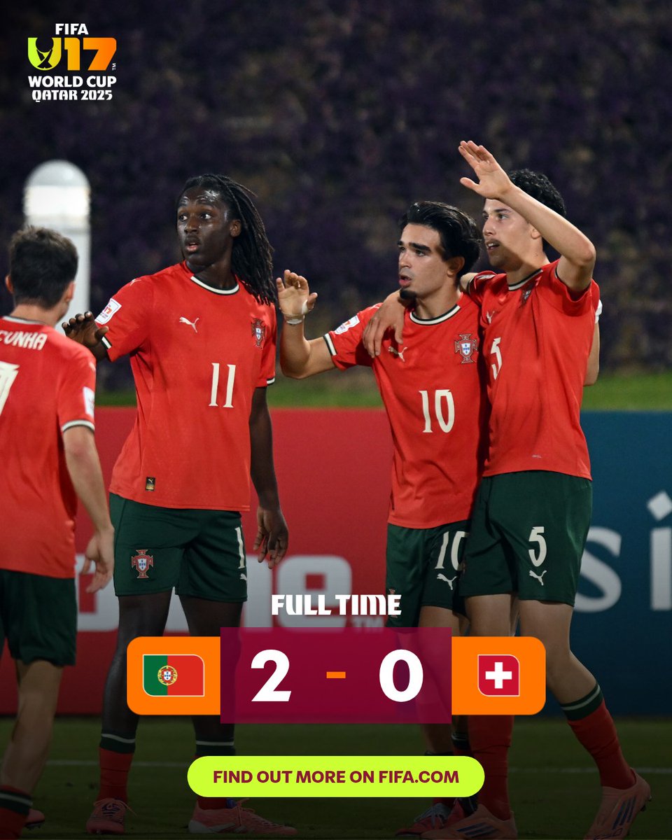 FIFAWorldCup's tweet image. 🇵🇹 Portugal are going to the Semi-finals!

#U17WC