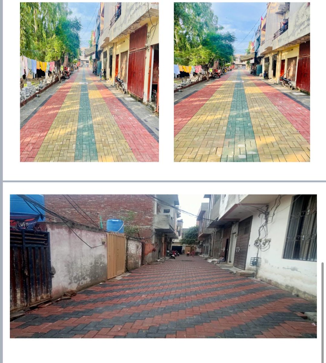 MaryamNSharif's tweet image. 15000 residential streets of Lahore are being constructed with close to 6000 completed. From potholes, mud and ruins, to this.