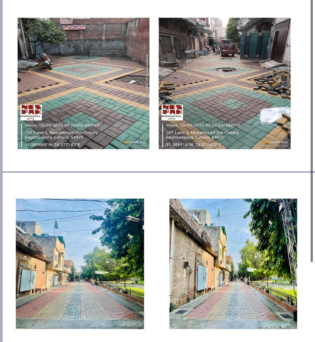 MaryamNSharif's tweet image. 15000 residential streets of Lahore are being constructed with close to 6000 completed. From potholes, mud and ruins, to this.