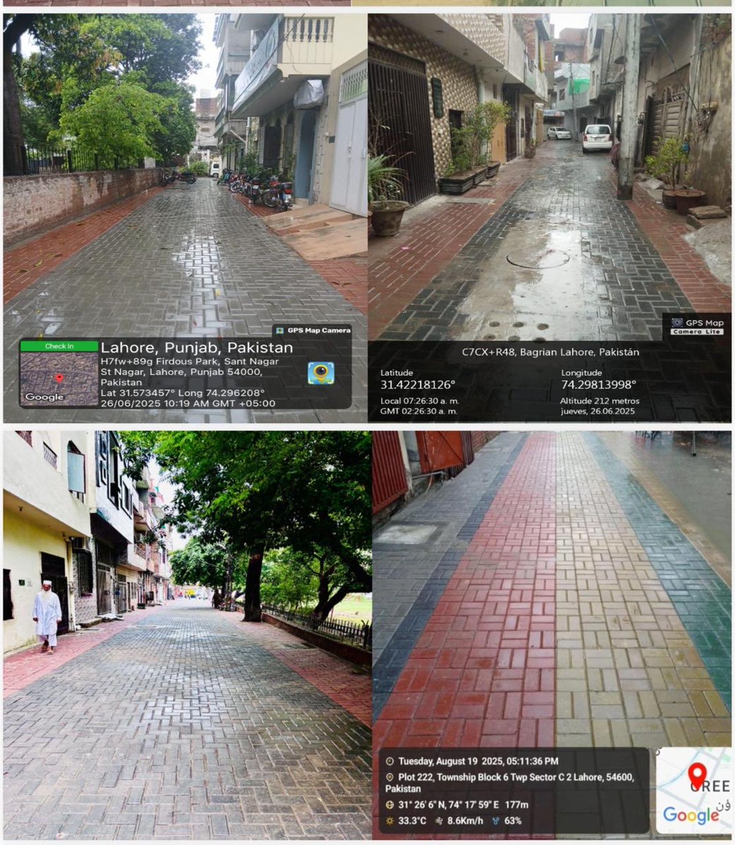 MaryamNSharif's tweet image. 15000 residential streets of Lahore are being constructed with close to 6000 completed. From potholes, mud and ruins, to this.