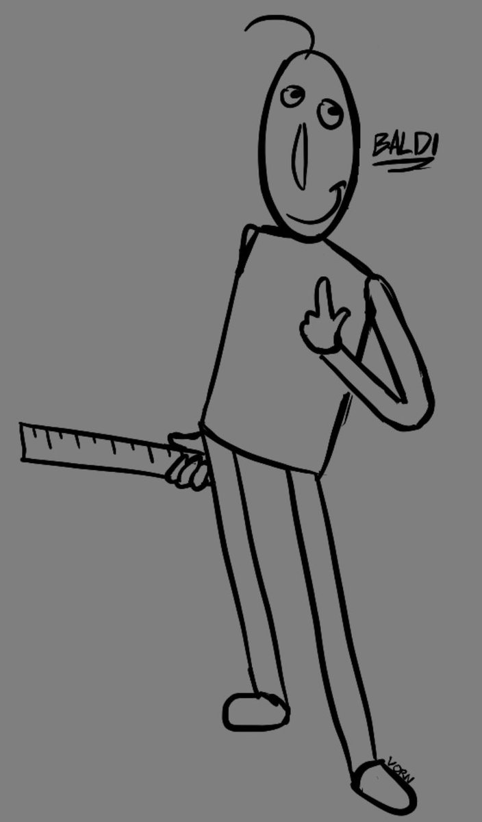 vornarius's tweet image. Baldi doodle 
#BaldisBasics