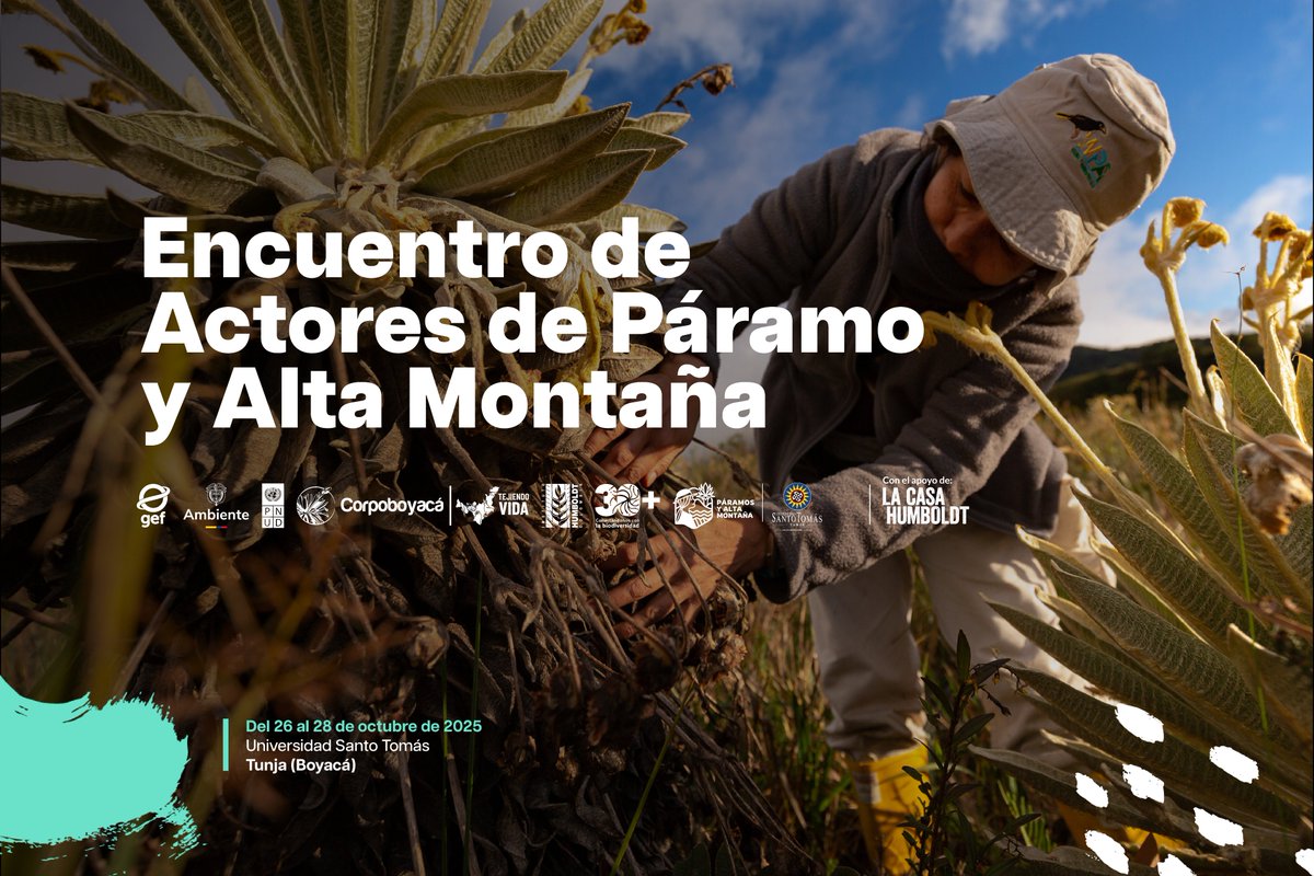 ¿Cómo lograr una vida sostenible en los #páramos y la alta montaña?

Del 26 al 28 de noviembre en Tunja, compartiremos experiencias, soluciones y retos en gobernanza, conservación y sostenibilidad.

Registro 👉 forms.gle/ppagreygwVjx7L…

🔗 lacasa.humboldt.org.co

#LaCasaHumboldt