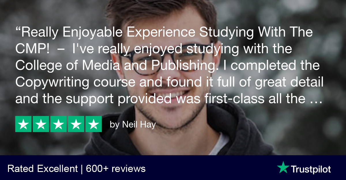 CollegeMediaPub's tweet image. Our #online copywriting #course reviews speak for themselves - read plenty more, here: collegeofmediaandpublishing.co.uk/copywriting-co… #testimonials #reviews🖊📝 #onlinecollege 🗣️ #5star 🎓