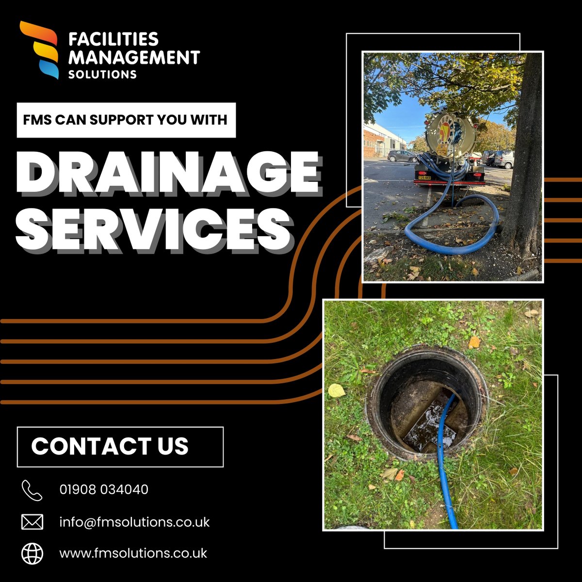 FMSolutionsMK's tweet image. Struggling with drainage issues? Let our FM team provide the solution! 🤝

Whether your drains are blocked, or you require routine maintenance we will always support you with anything you require. 🙌

Find out more here: fmsolutions.co.uk/drainage-servi…. 👈

01908 034040 📞