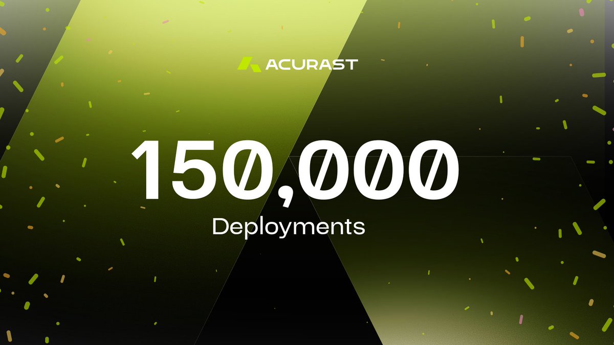 Acurast hit 150K deployments and the network is accelerating fast!

Real deployments on real phones.

The next-gen decentralized cloud is forming ⚡