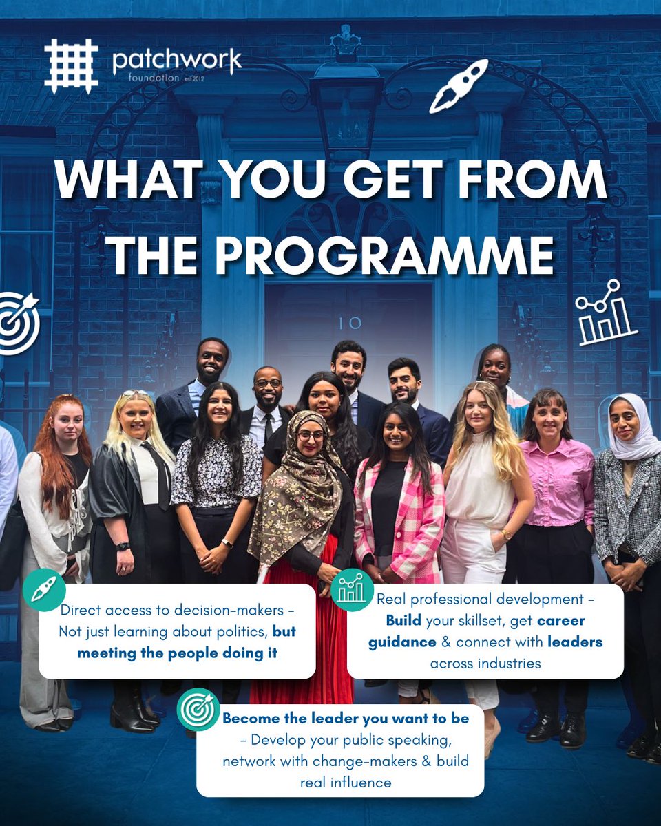 UKPatchwork's tweet photo. 🎉 EXCITING NEWS! Applications for the Patchwork Masterclass 2026 are now open.

Meet the decision-makers. Build real skills. Become the leader you're meant to be.

Head to the link in our bio for all the information. https://t.co/il2CAaj8Tk
