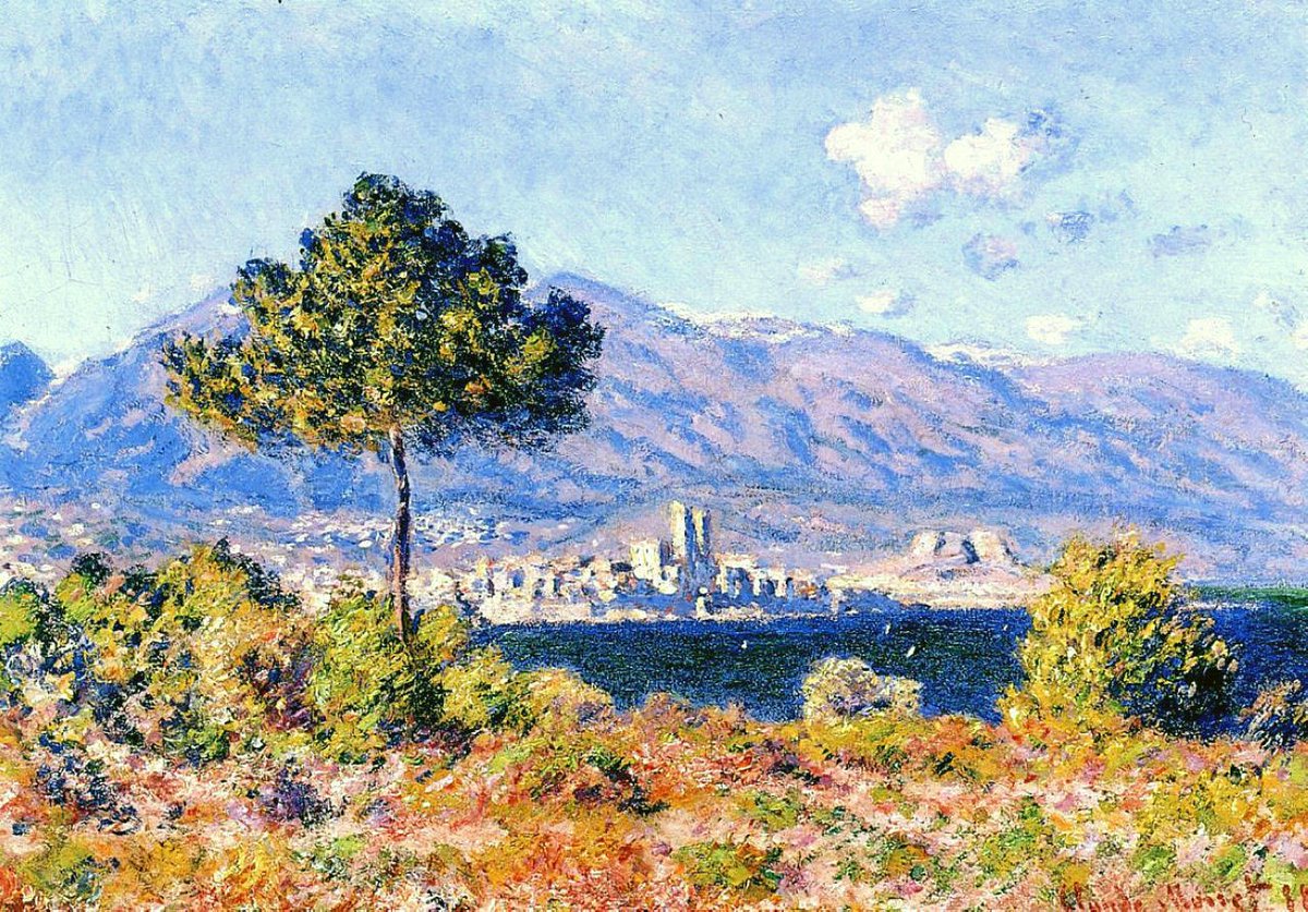 Assiko23's tweet photo. 🌞 En 1888, Monet séjourne à Antibes et réalise une série de toiles capturant la lumière méditerranéenne. 🌊 https://t.co/rdltPwbyq0