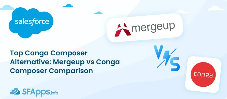 SFAppsInfo's tweet photo. Document generation has become essential for Salesforce teams, with over 60% using automation tools today. Our latest comparison reviews @MergeUpApp and Conga Composer. Read full article here: https://t.co/TK5IQeb14a https://t.co/yfjLhakJ8t