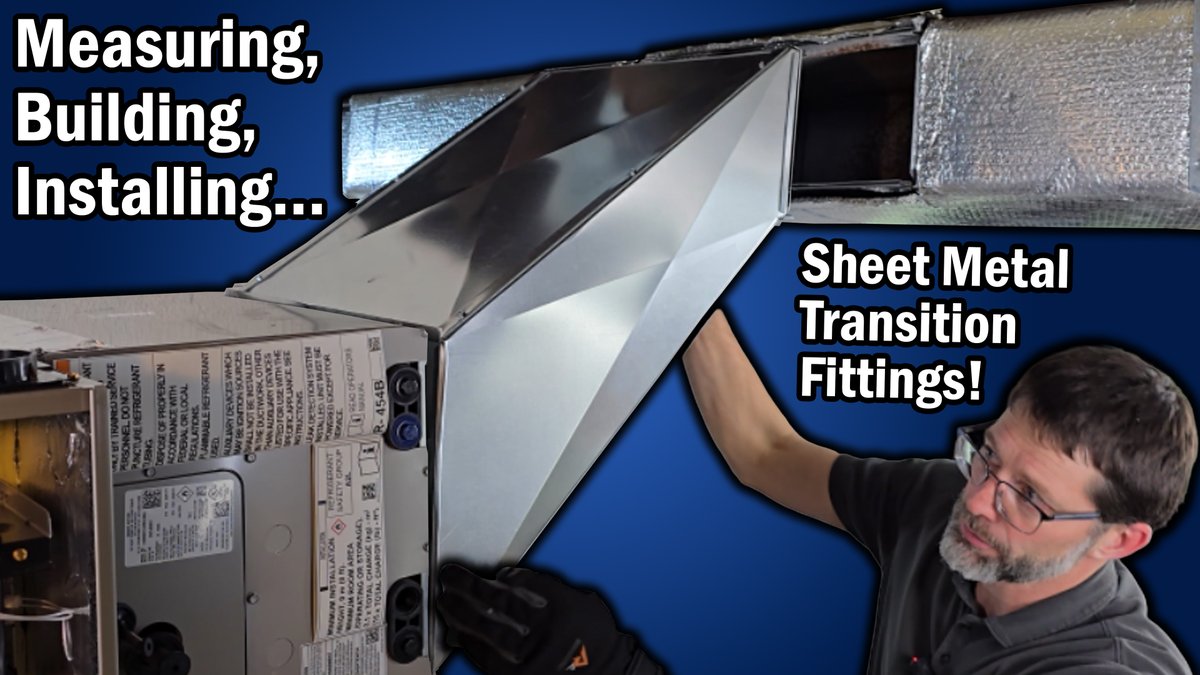 Watch our NEW YouTube video! youtu.be/oE9VYnlrsZE
In this video, Craig shows how to measure, build, mount, and seal a sheet metal transition fitting and duct extension on a furnace and air conditioner HVAC system!
#sheetmetal #metal #slide #slock #drive #newvideo #youtube