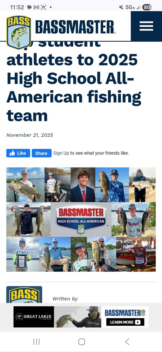 StXBassFish's tweet image. Miles Allen '25 was just named a B.A.S.S. High School All American!! Crazy!! Go Tigers!!