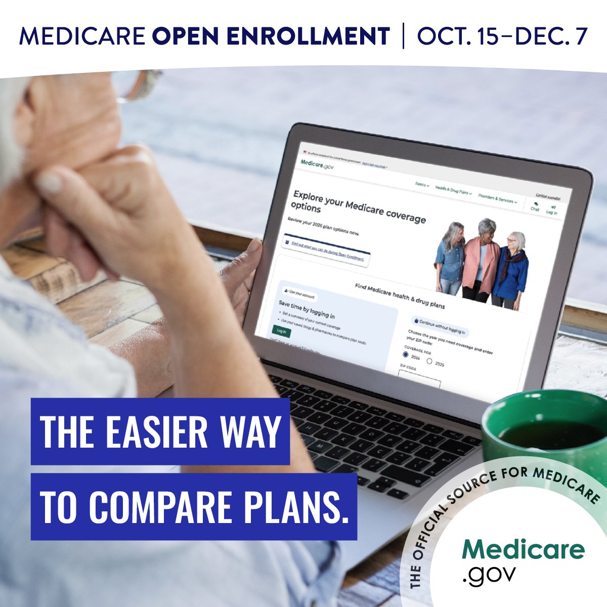#MedicareOE is here! Review your current Medicare coverage, and compare it to other 2026 prescription drug and health options at Medicare.gov/plan-compare.

#Medicare #OpenEnrollment #SHIP #MDOA