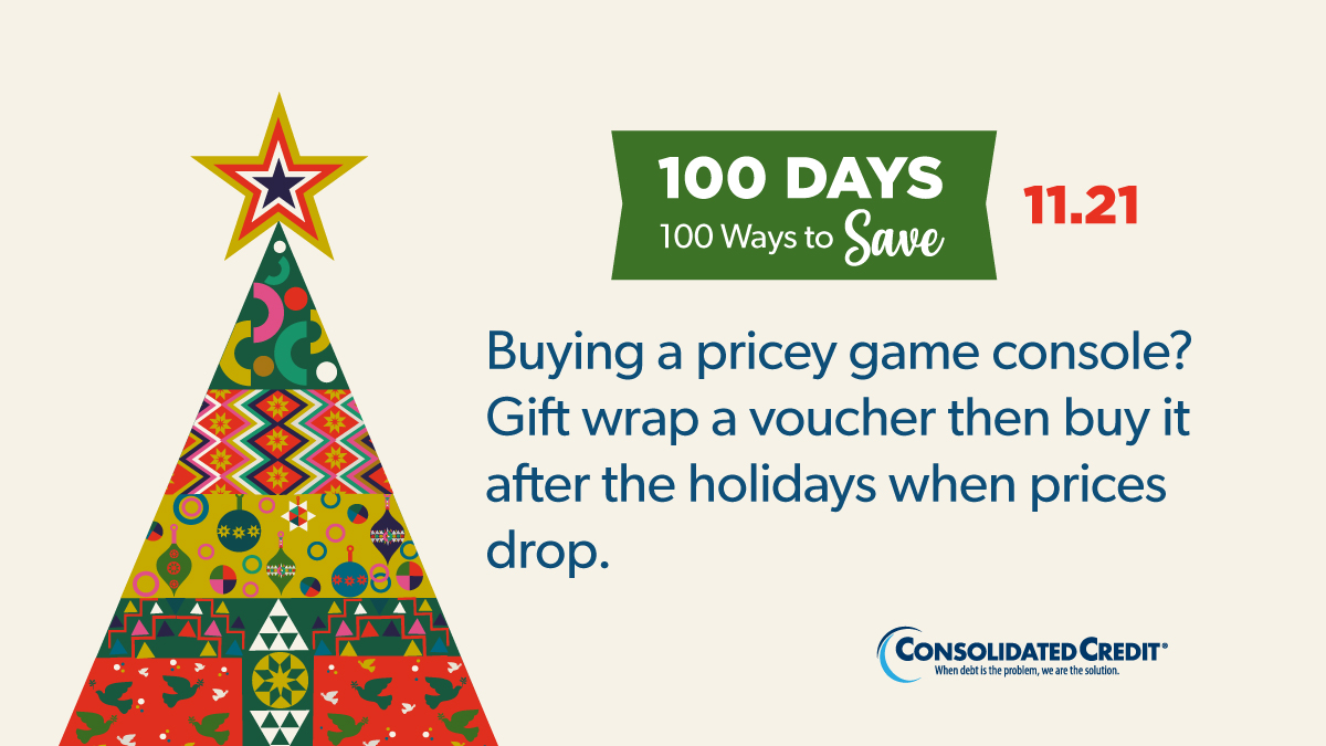 ConsolidatedUS's tweet image. 🎄#100Days100Ways Personal Finance Tip of the Day
🙌Tag people, like, share for chance to win $100
🎅More tips in our Survival Guide: ow.ly/YpOh50WY8UC

💰#WINMONEY #HolidaySavings #ConsolidatedCredit #DebtSucks ☎️1-844-450-1789