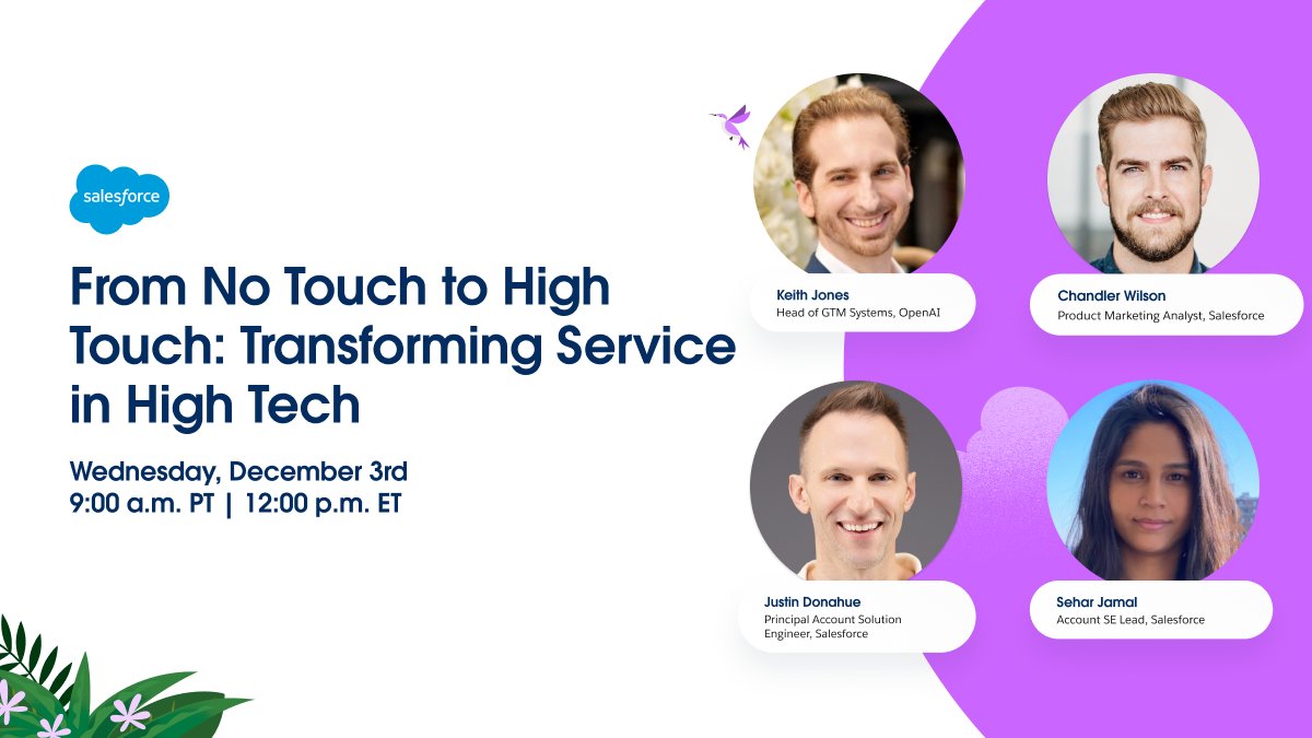 ServiceCloud's tweet image. Great customer service = higher Net Revenue Retention. 📈 

Join @salesforce and @OpenAI experts on December 3 and learn how Agentforce Service connects people, data, and automation to improve satisfaction, retention, and revenue.

Save your spot: sforce.co/3KcoOFb
