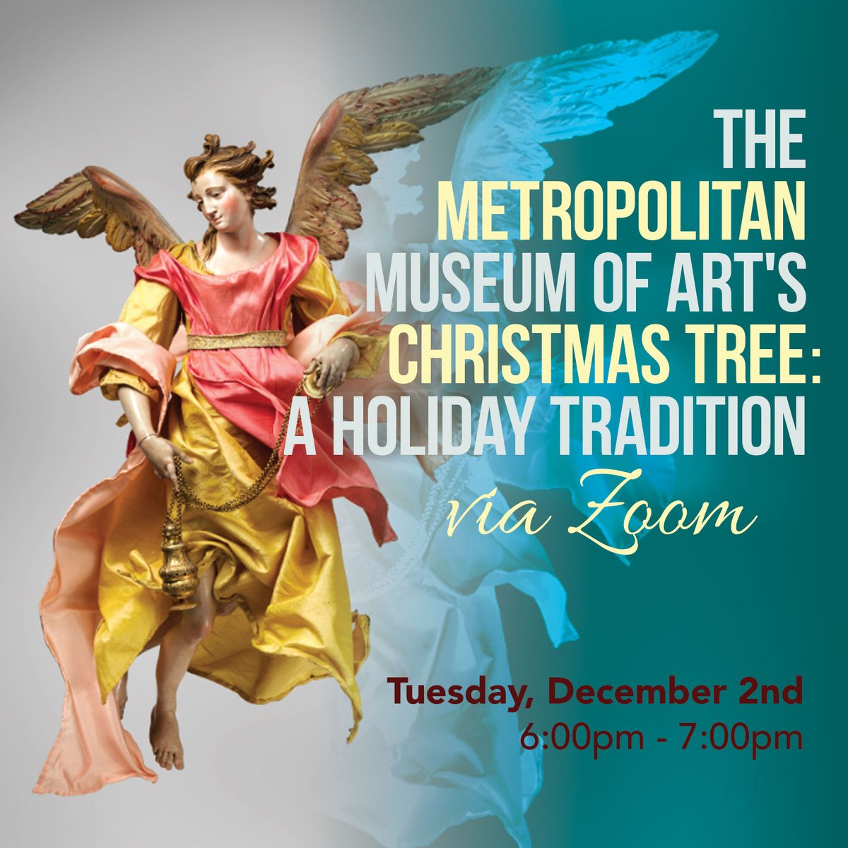 HenHudLibrary's tweet image. Visit our website for more information and to register. The Zoom invitation will be sent via your Confirmation E-mail and your Reminder E-mail.

#MET #Christmas #MetropolitanMuseumOfArt #hhfl #librariesrock