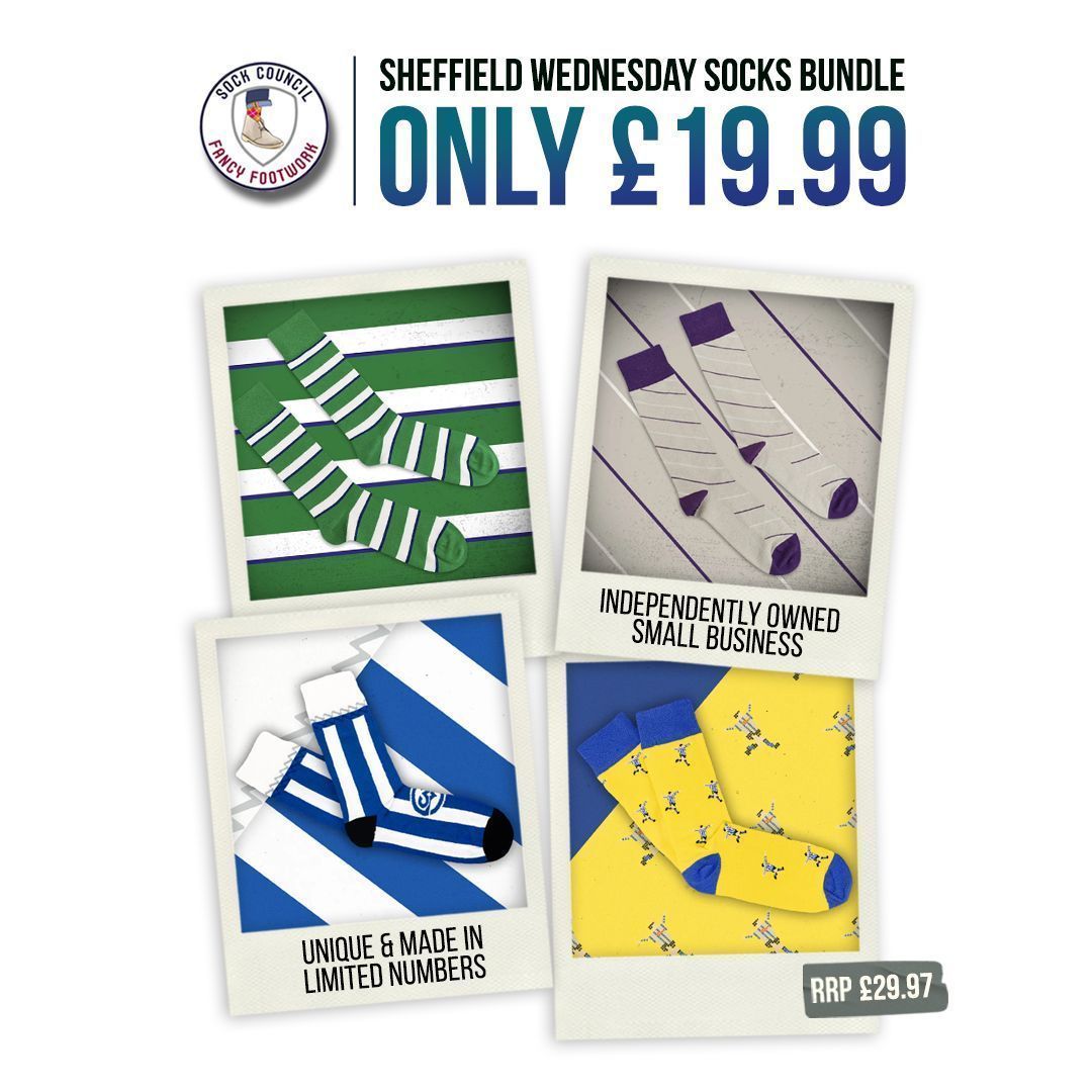 SockCouncil's tweet image. 🔵⚪️ NEW SWFC Socks Bundles

sockcouncil.com/product/sheffi… 

🚨 ONLY £19.99

#SWFC #WAWAW