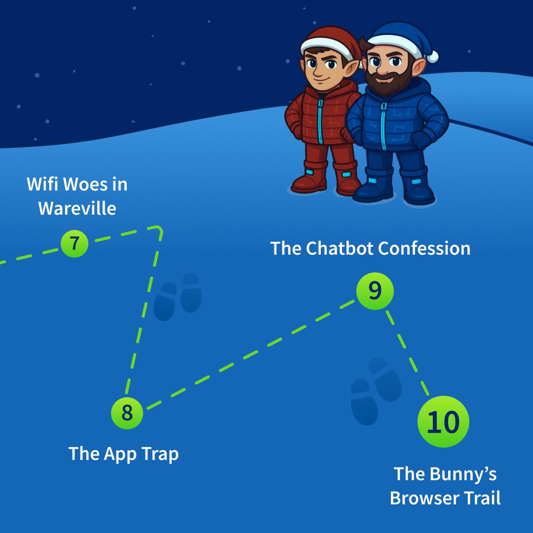 tryhackme's tweet image. 🔥 The Advent of Cyber warm-up is LIVE!
From uncovering Suspicious Chocolate…to making a Chatbot confess 👀 

We’ve dropped 10 prep-track challenges to get your skills fired up before AOC officially begins on December 1st.

This is your pre-season training. Your bootcamp. Your…