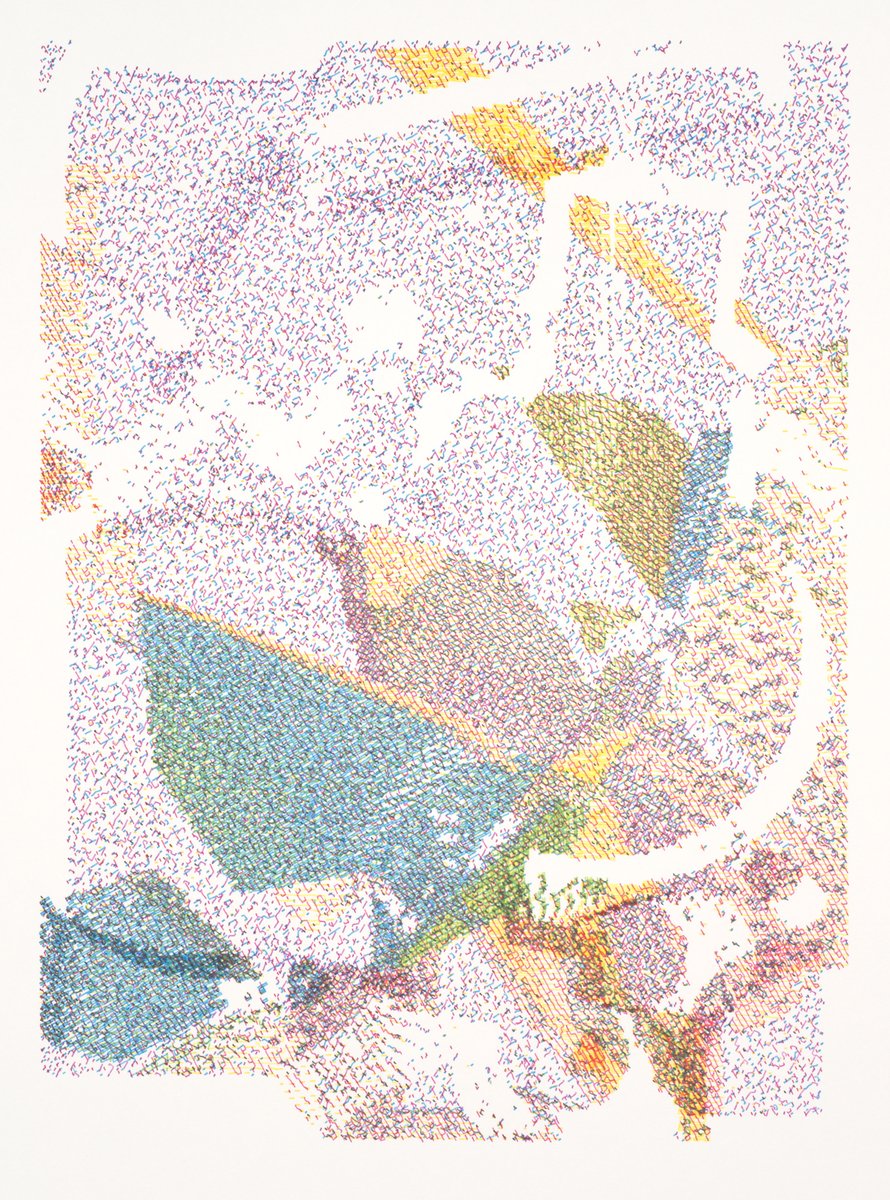 thresfold's tweet image. wrp 071125 
6-color plotter drawing 
archival inks on 300 gsm paper 
29x39 cm / 11.4x15.3 inches  

#penplotter