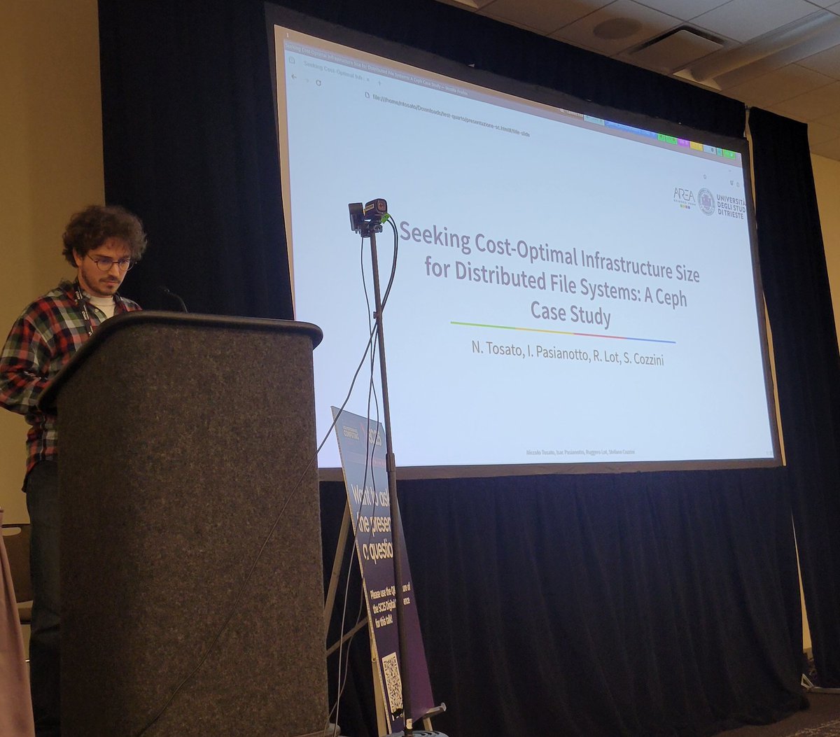 <a href="/OLCFGOV/">OLCF</a> <a href="/GeorgiaTech/">Georgia Tech</a> <a href="/TheOfficialACM/">Association for Computing Machinery</a> The final paper talk at #SC25 #HPCTESTS2025 is presented by Niccolo Tosato and focuses on distributed file system I/O performance #HPC