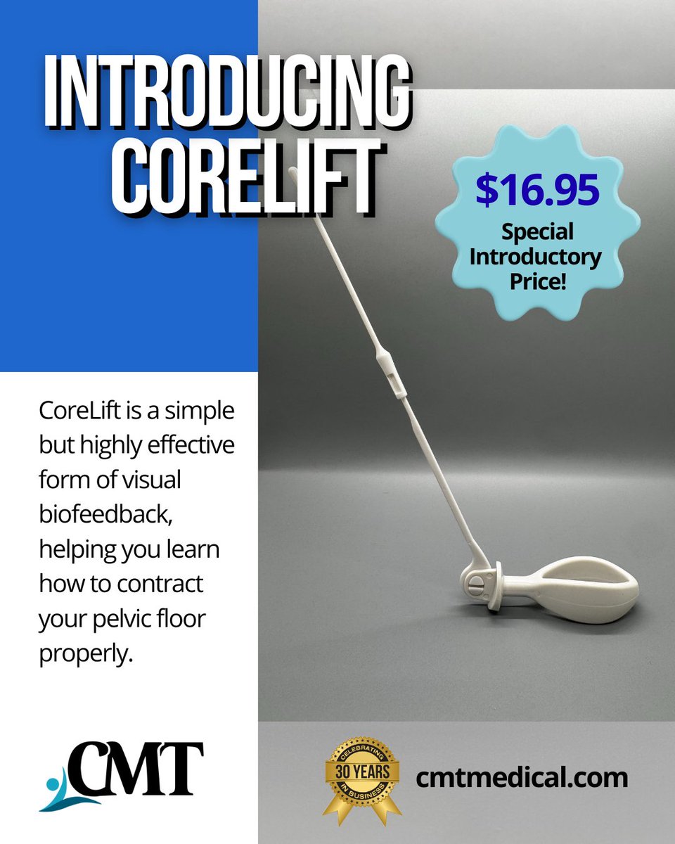 CurrentMedTech's tweet image. Introducing CoreLift Visual Pelvic Floor Trainer
cmtmedical.com/product/coreli…
#biofeedback #PelvicFloorHealth #CMTMedical #incontinence
#physicaltherapist #PT #PTeducation #physicaltherapy #ot