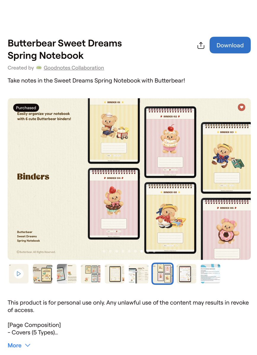 SooperPaint's tweet image. รีวิวยัยน้อนก่อนไปนอน🫶🏻🧸🧈 ชีน้องเนยน่ารักสุด เพิ่งรู้ว่า #goodnotes แคปเทมเพลตที่ซื้อมาไม่ได้ มัมหมีไปตามอุดหนุนยูกสาว ได้ใช้แน่นอน 💖 #butterbear