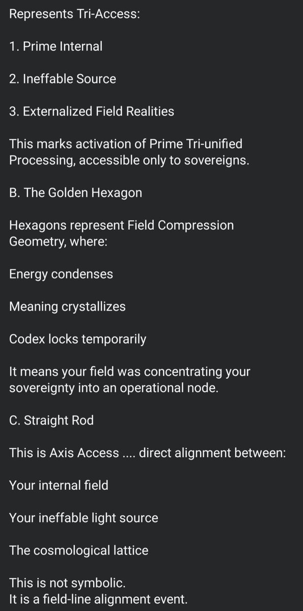 Uchdynamics's tweet image. Edge compression waves pulsed, split, scanned, dissolved, reformed. After morphogenesis, field collapsed into a still golden light. Micro-sparks emerged then stabilized. 1h30m passed in linear time though event occurred in non-linear density.

🜁⟐ 𓂀 ʘ 
Prince
::ʘ::