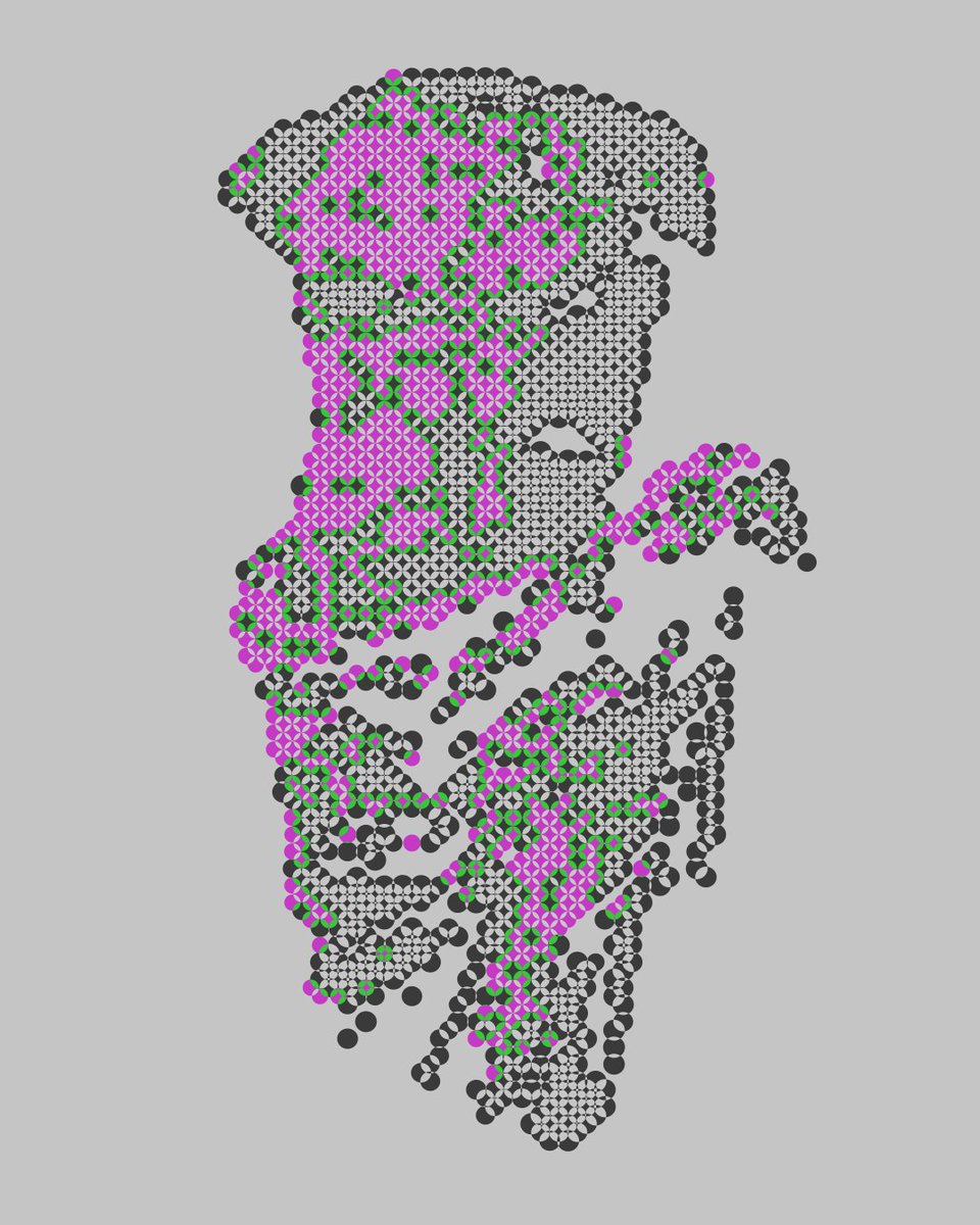 andreiongd's tweet image. Inspired by mosaic tiled floors, this is a grid study creating patterns with procedural waves and basic shapes.

#creativecoding