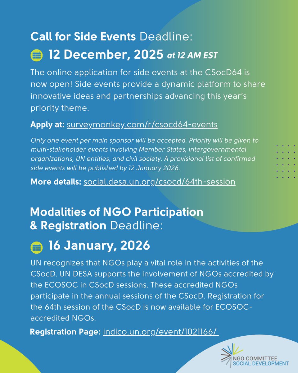 NGO Committee for Social Development tweet media