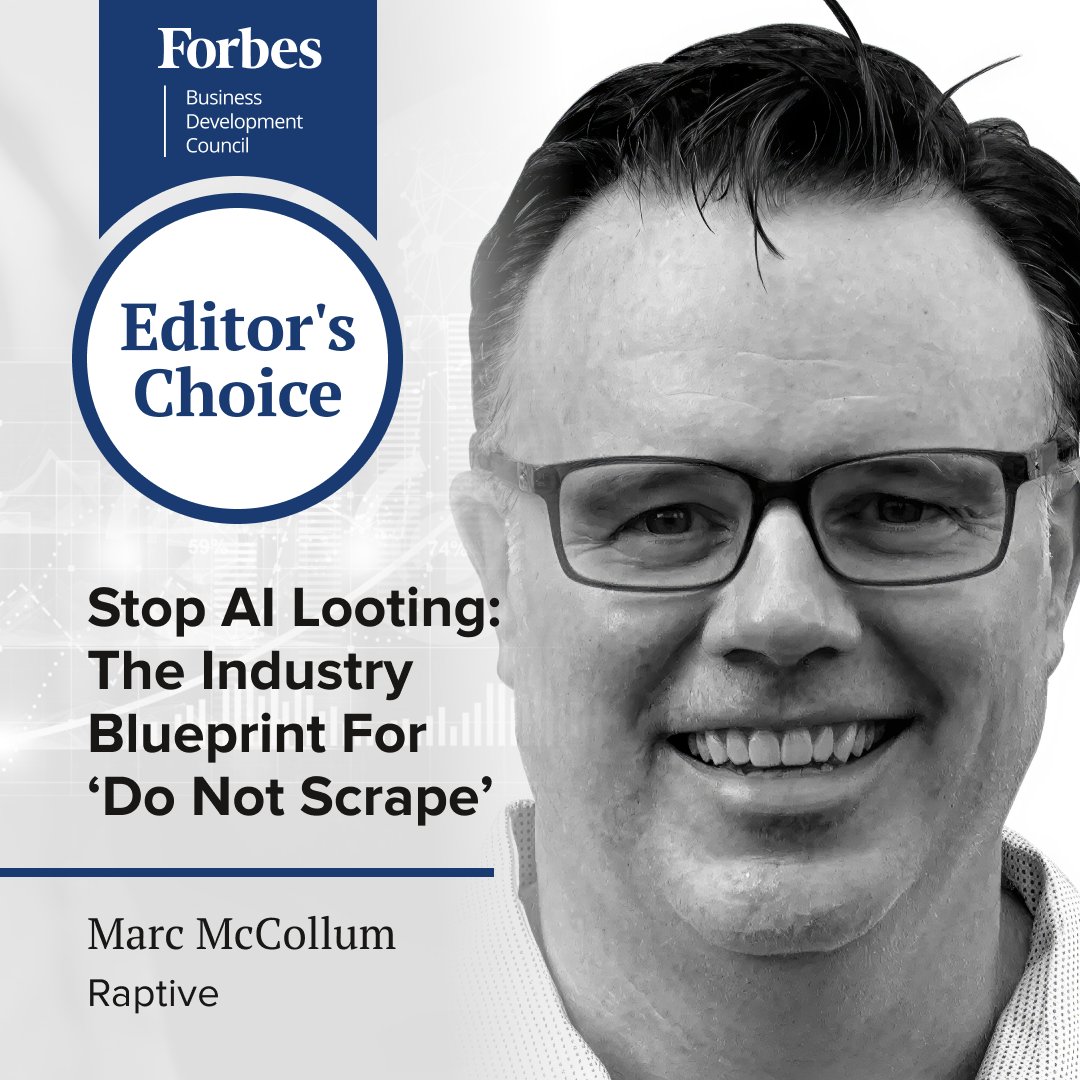 ForbesBizDev's tweet image. 🌟 Editor&apos;s Choice 🌟

@MarcMcCollum calls for unified “Do Not Scrape” policies to safeguard creators and restore balance. 
hubs.li/Q03V6ld80

#DigitalRights #AIStandards #OpenWeb #ContentProtection #MediaFuture